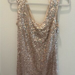 Gold Sequin Sleeveless Dress Guess